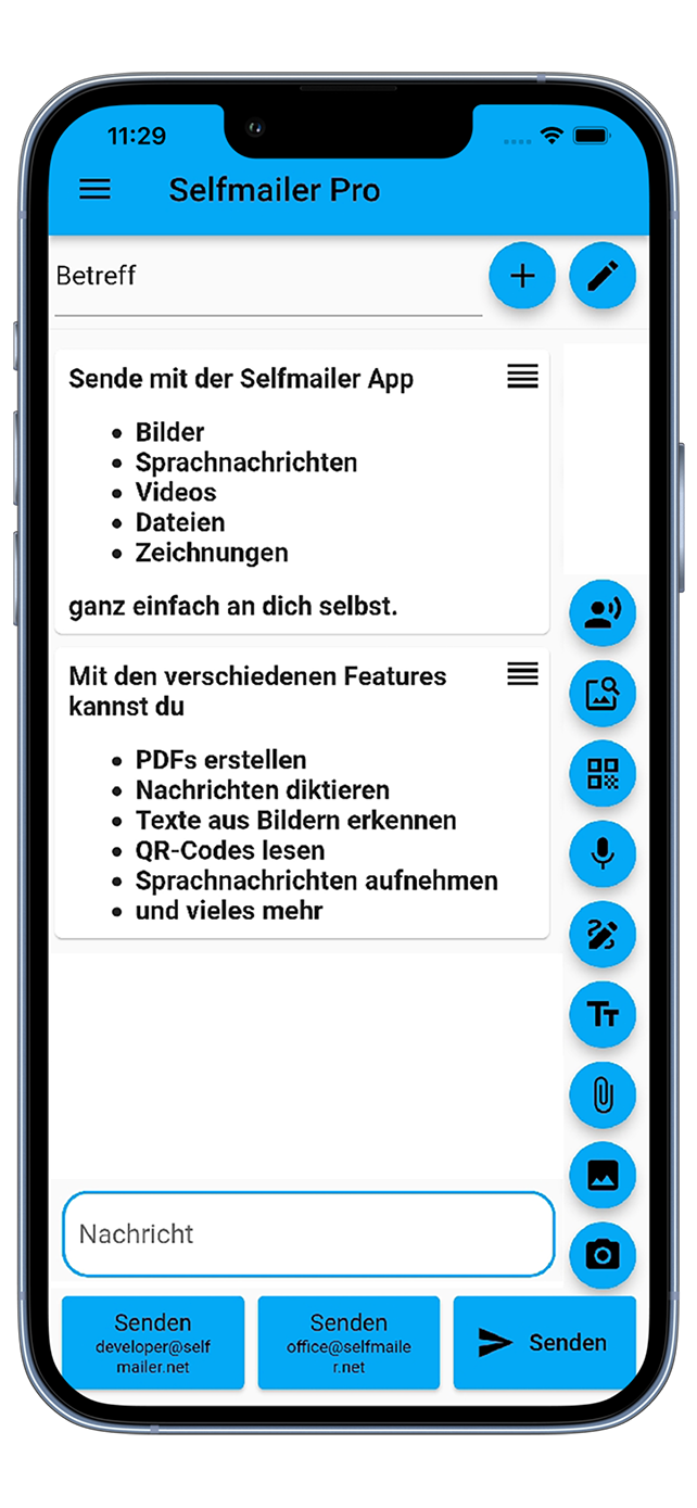 Selfmailer App